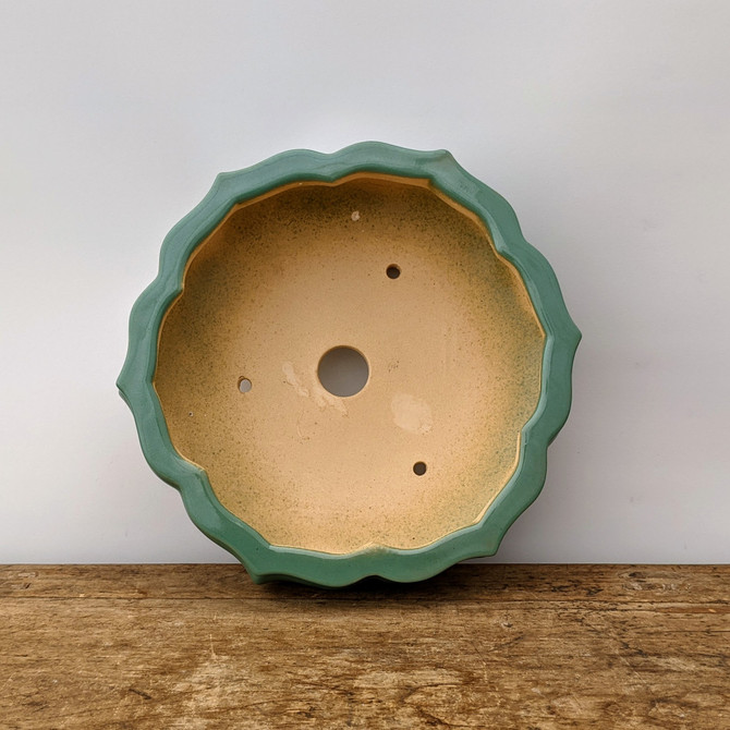 13" Round Glazed Yixing Bonsai Pot (No. 1812i)