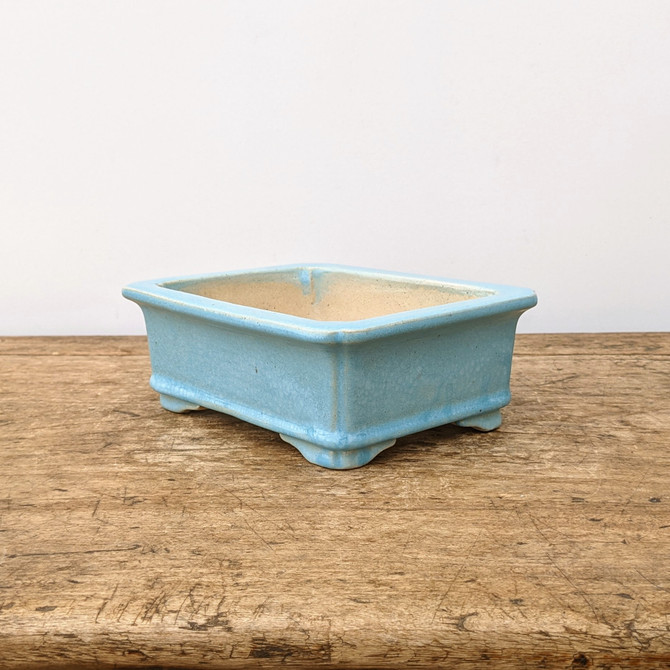 7" Blue Glazed Yixing Bonsai Pot (No. 1974)
