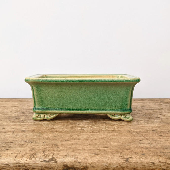 7" Green Glazed Yixing Bonsai Pot (No. 1975c)