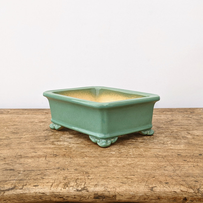 7" Green Glazed Yixing Bonsai Pot (No. 1975d)