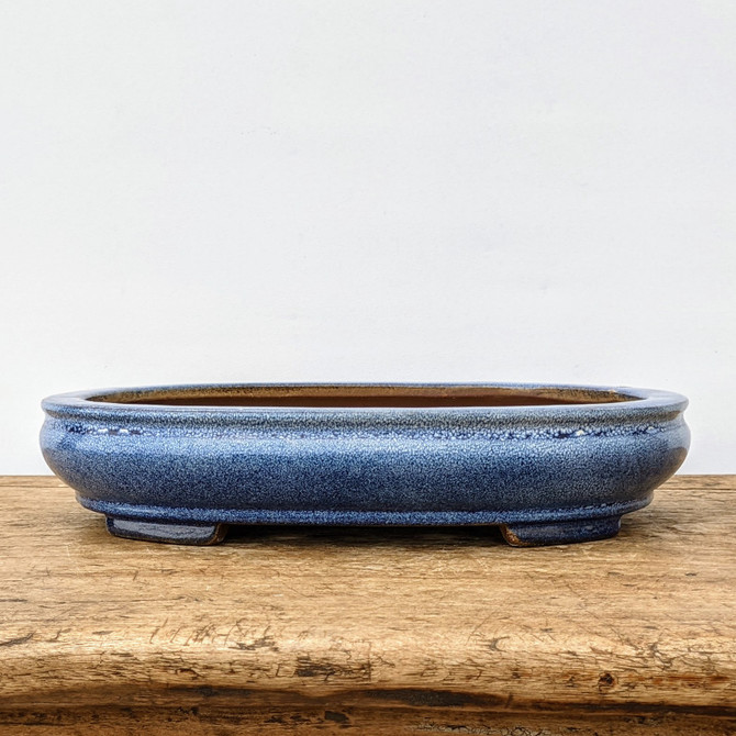 12" Dark Blue Glazed Yixing Bonsai Pot (No. 1977)