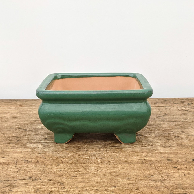 6" Green Glazed Yixing Bonsai Pot (No. 1713)