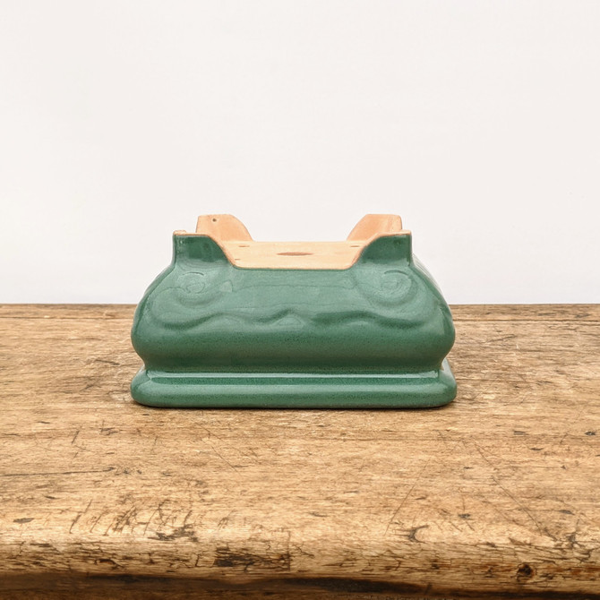 6" Green Glazed Yixing Bonsai Pot (No. 1713)