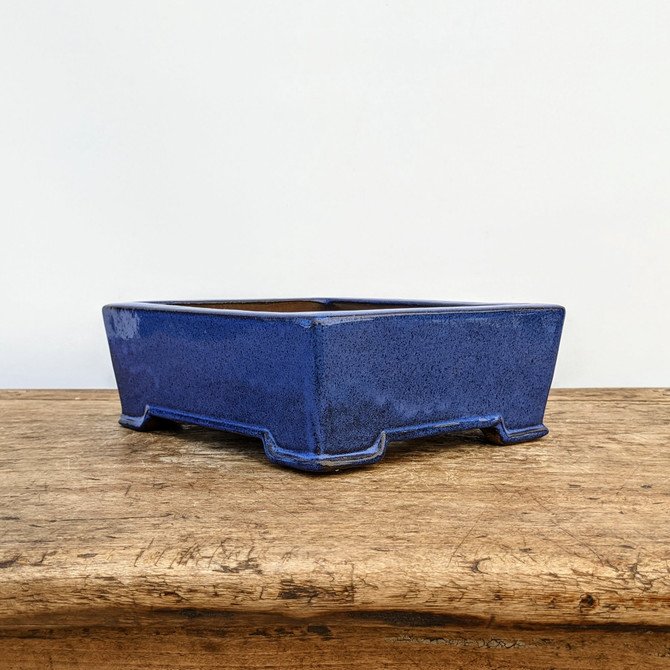 8" Blue Glazed Yixing Bonsai Pot (No. 1435)