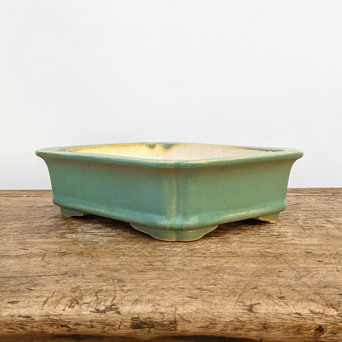 8" Light Green Glazed Yixing Bonsai Pot (No. 1436)
