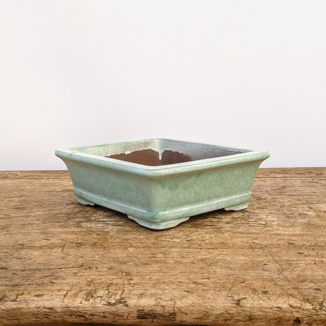 7" Light Green Glazed Yixing Bonsai Pot (No. 1901)