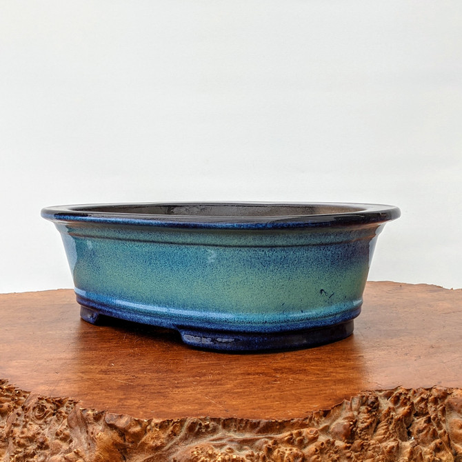 14" Blue Glazed Yixing Bonsai Pot (No. 1758i)