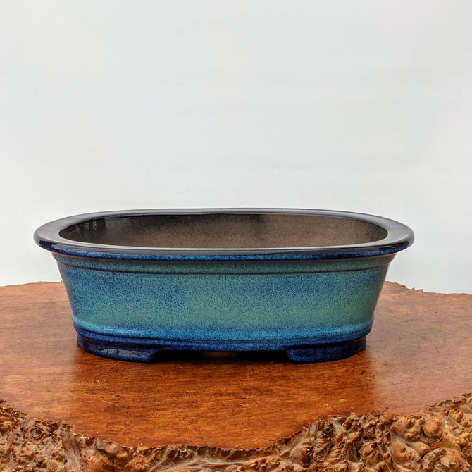 14" Blue Glazed Yixing Bonsai Pot (No. 1758i)