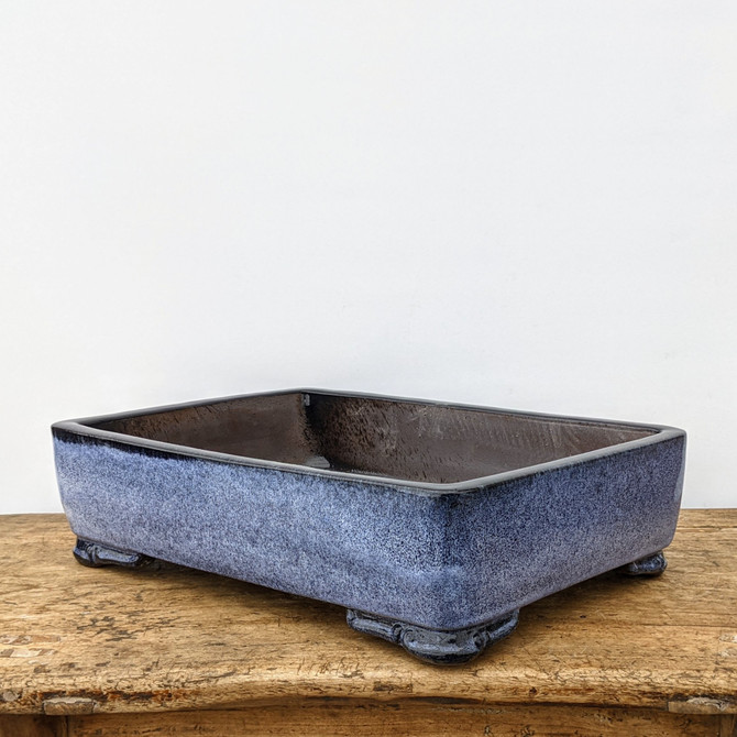 17" Blue Glazed Yixing Bonsai Pot (No. 1899a)