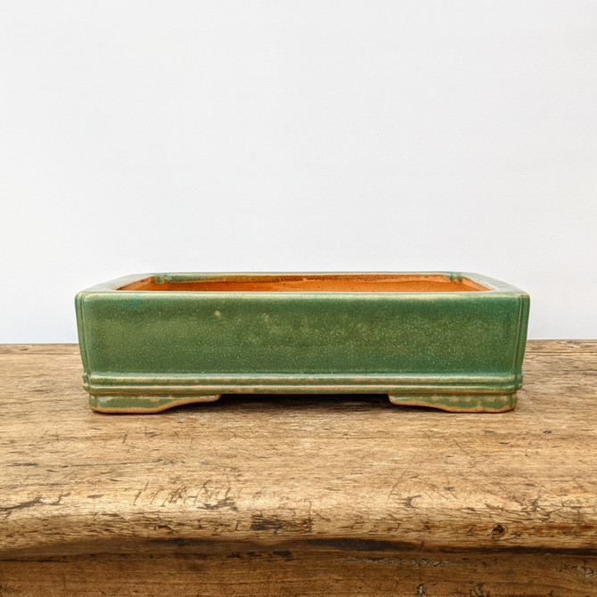 10" Green Glazed Yixing Bonsai Pot (No. 1781e)