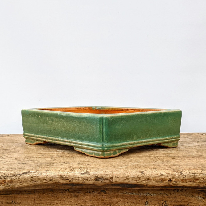 10" Green Glazed Yixing Bonsai Pot (No. 1781e)