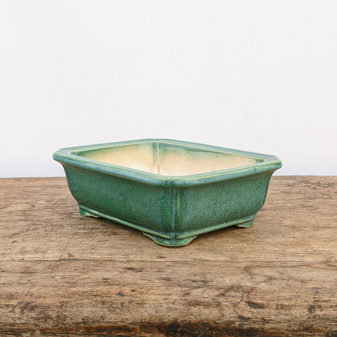 6" Green Glazed Yixing Bonsai Pot (No. 1732)