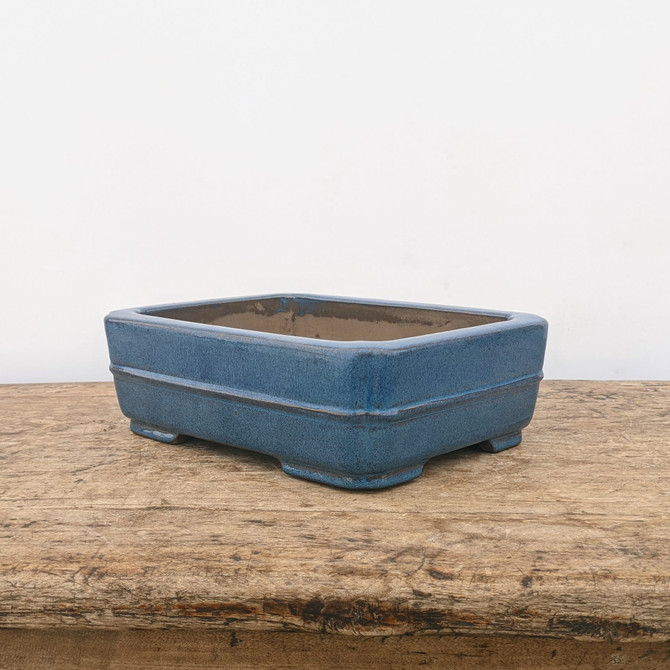 10" Blue Glazed Yixing Bonsai Pot (No. 1846d)