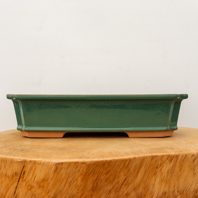 10" Green Glazed Yixing Bonsai Pot (No. 1111b)