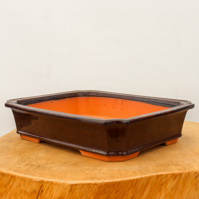 10" Glazed Yixing Bonsai Pot (No. 1111c)