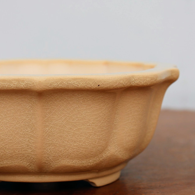 6" Round Glazed Yixing Bonsai Pot (No. 2336a)