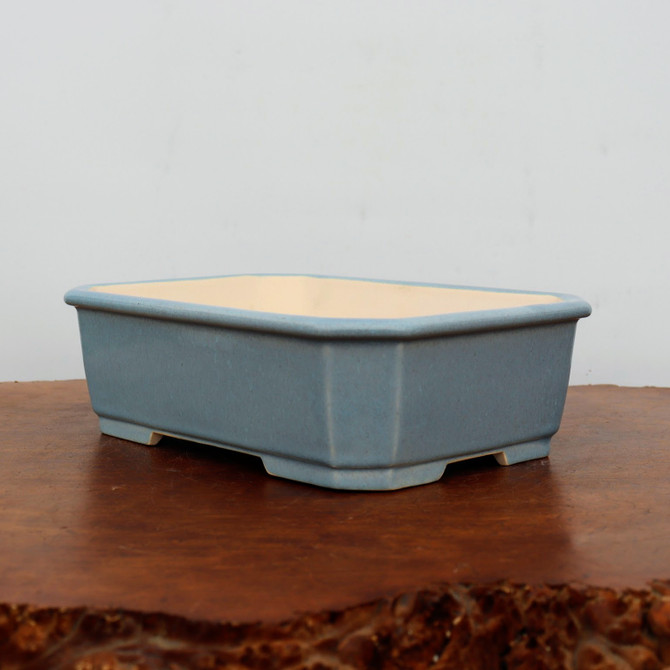 10" Light Blue Glazed Yixing Bonsai Pot (No. 2334a)