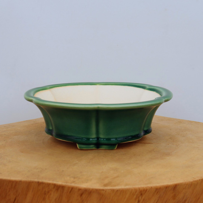 8" Green Glazed Yixing Bonsai Pot (No. 2064)