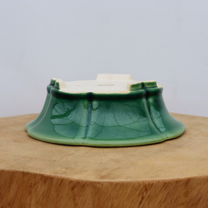 8" Green Glazed Yixing Bonsai Pot (No. 2064)