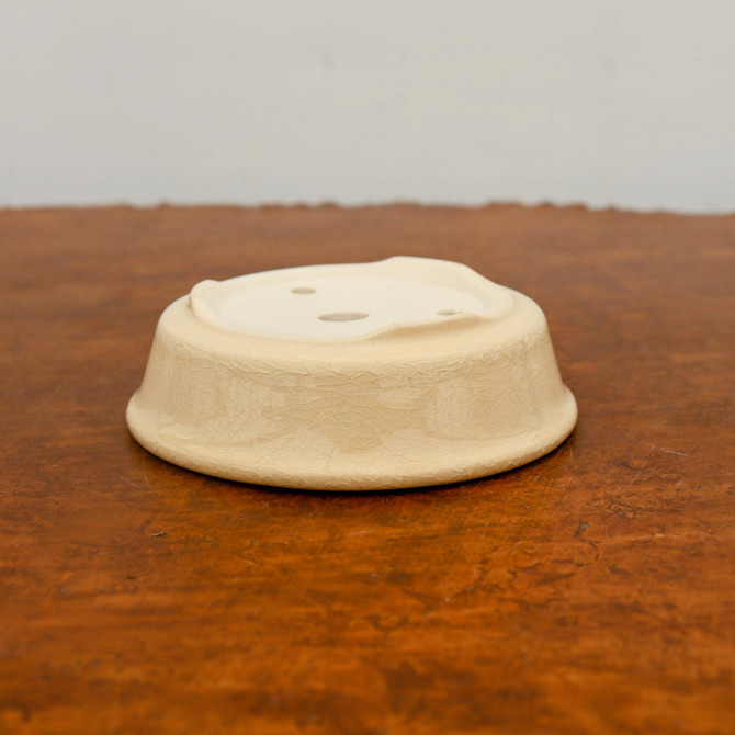 4" Cream Glazed Yixing Bonsai Pot (No. 2009)