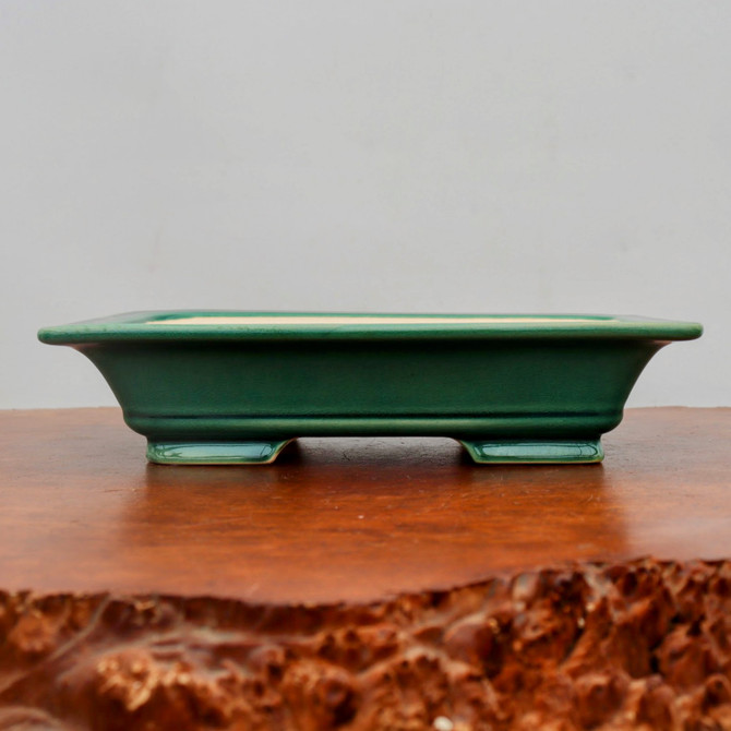 11" Green Glazed Yixing Bonsai Pot (No. 2115)