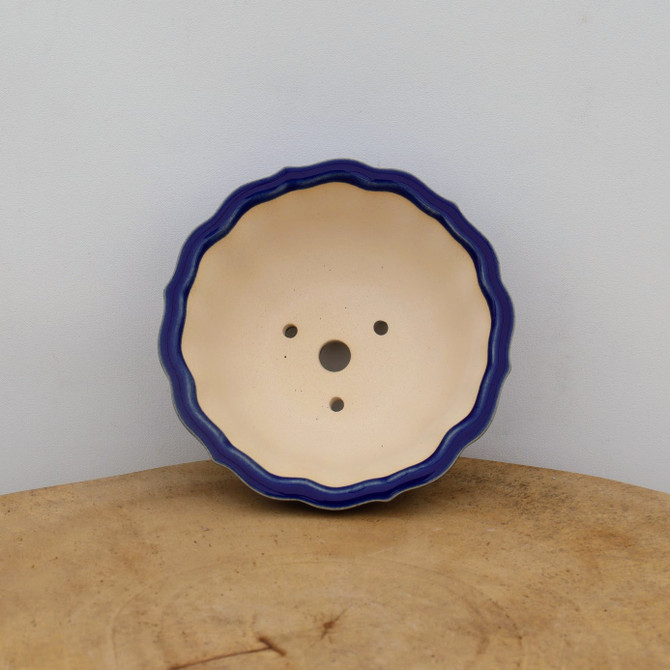 5" Blue Glazed Yixing Bonsai Pot (No. 2039)