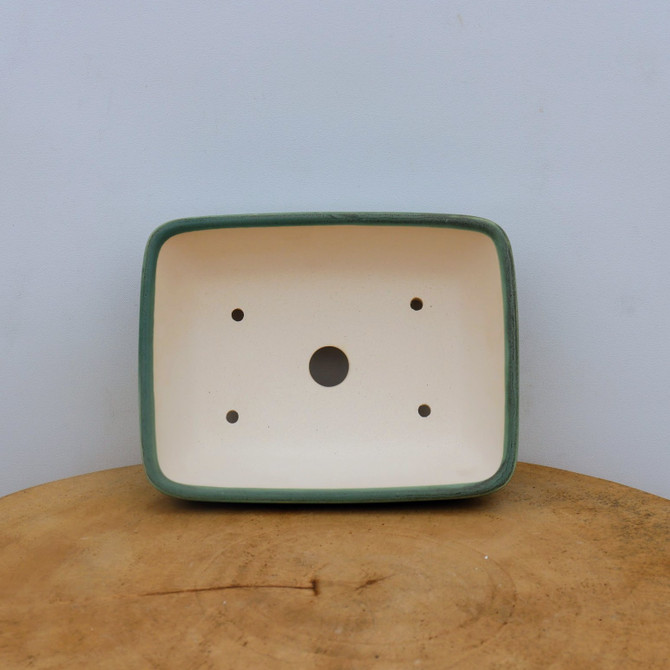 7" Green Glazed Yixing Bonsai Pot (No. 2057)