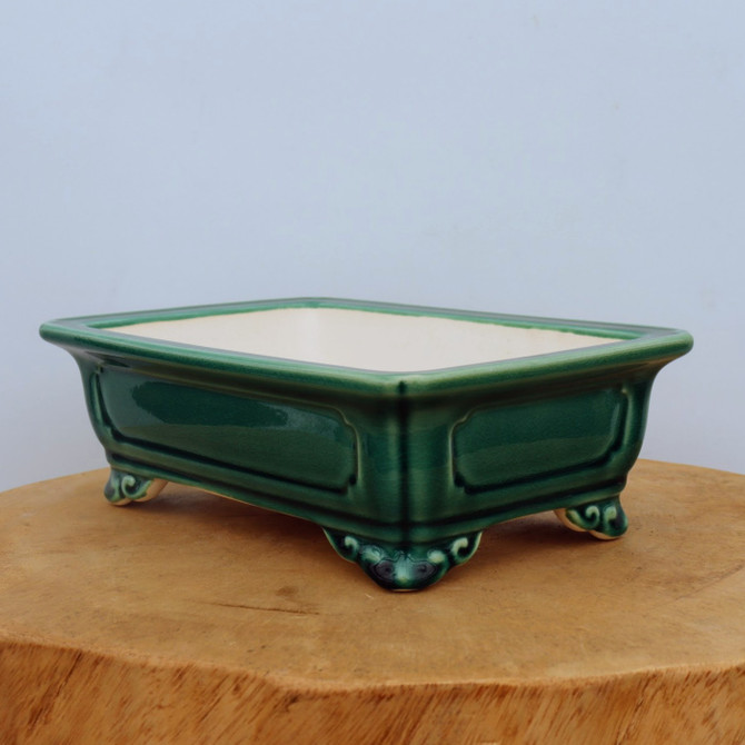 10" Green Glazed Yixing Bonsai Pot (No. 2077)