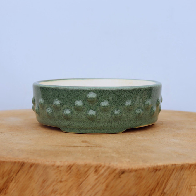 5" Green Glazed Yixing Bonsai Pot (No. 2035)