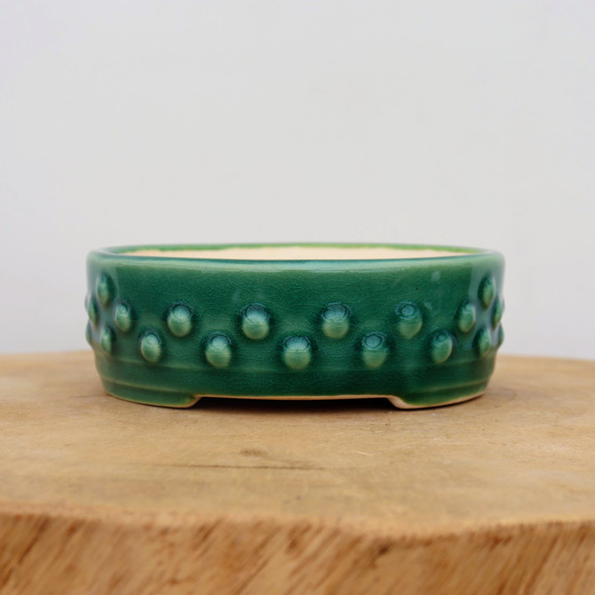 5" Green Glazed Yixing Bonsai Pot (No. 2036)