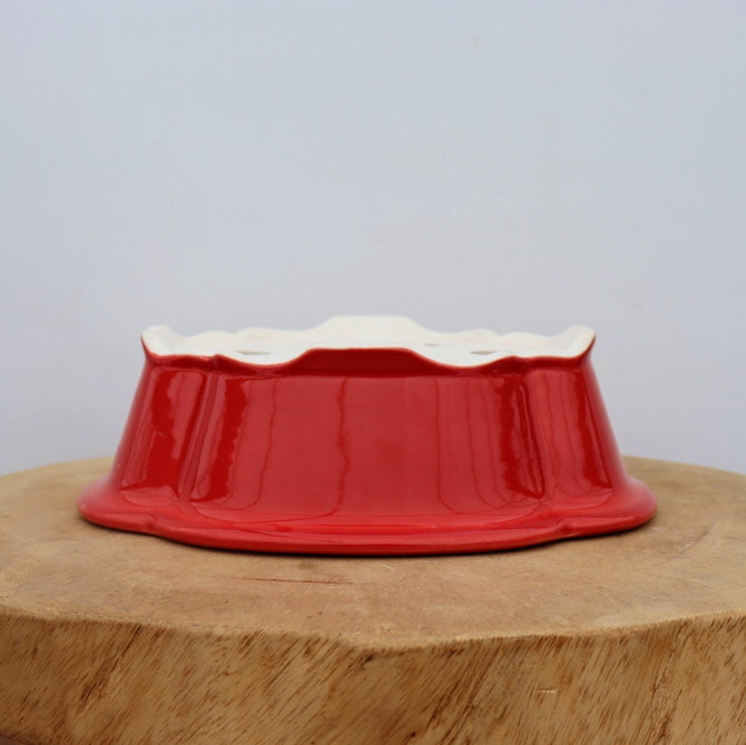 9" Red Glazed Yixing Bonsai Pot (No. 2104)