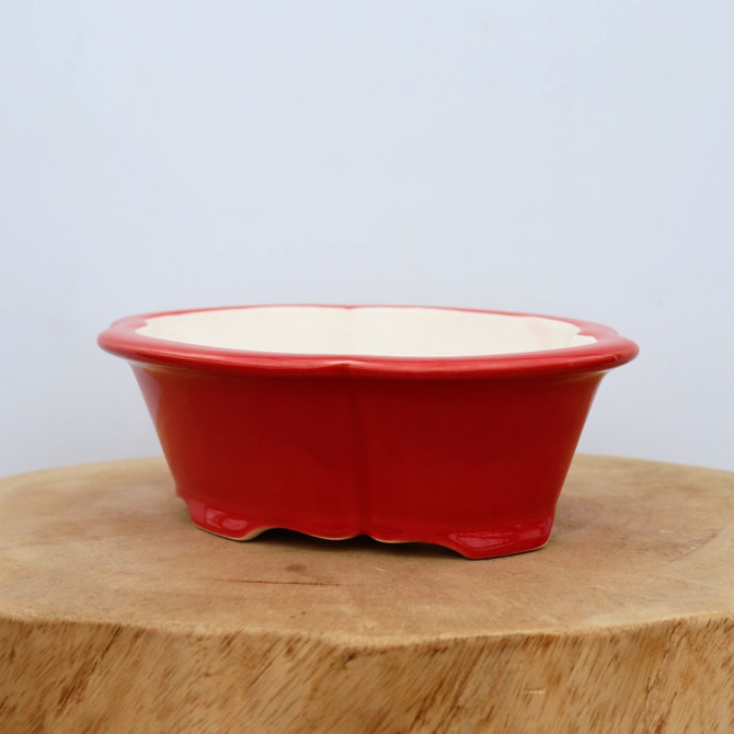 9" Red Glazed Yixing Bonsai Pot (No. 2104)