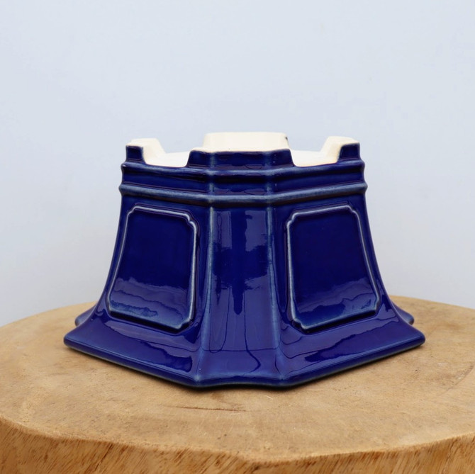 8" Blue Glazed Yixing Bonsai Pot (No. 2095)