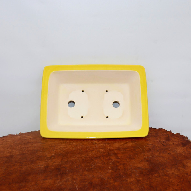 11" Yellow Glazed Yixing Bonsai Pot (No. 2112)