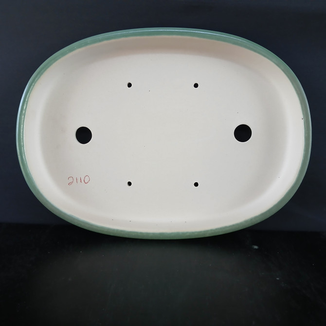 12" Shallow Glazed Yixing Bonsai Pot (No. 2110)