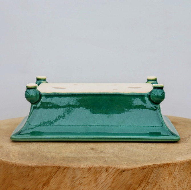 9" Green Glazed Yixing Bonsai Pot (No. 2135)