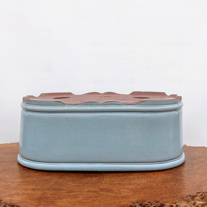 16" Light Blue Glazed Yixing Bonsai Pot (No. 2139)