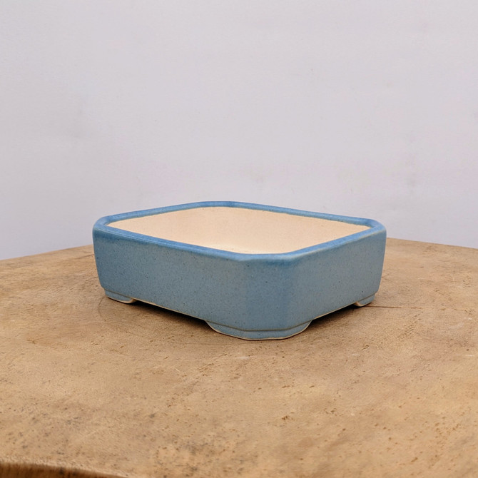 5-Inch Light Blue Glazed Yixing Bonsai or Succulent Pot (No. 2022)