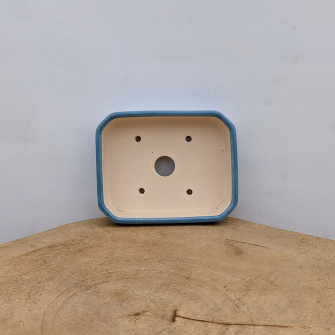 5-Inch Light Blue Glazed Yixing Bonsai or Succulent Pot (No. 2022)