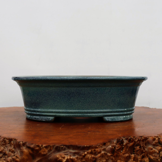 14-Inch Blue-ish Glazed Yixing Bonsai Pot (No. 2409g)