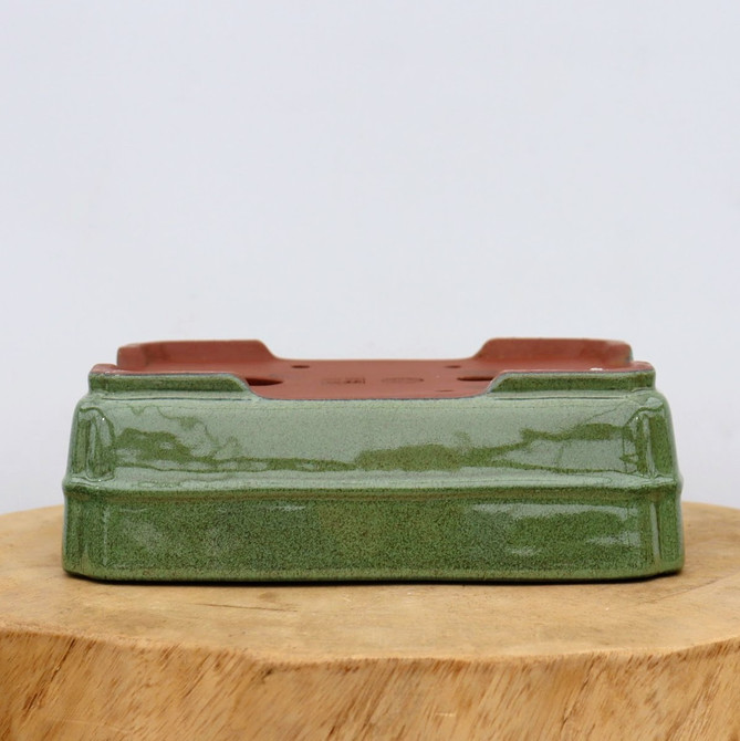 9-Inch Green Glazed Yixing Bonsai Pot (No. 2405c)