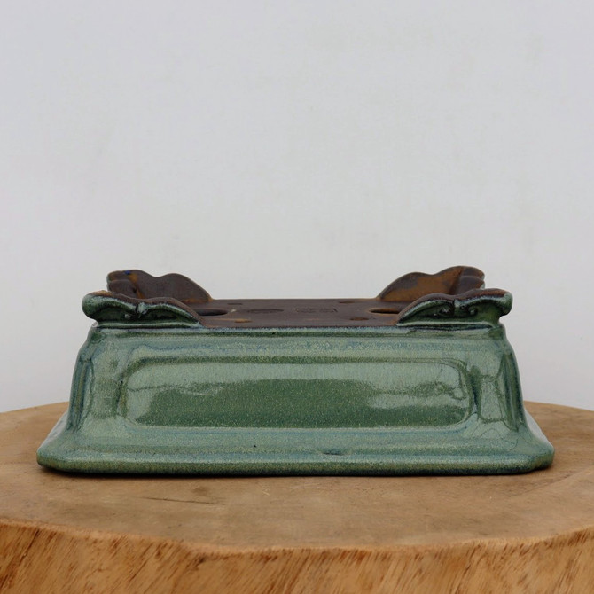 9-Inch Green Glazed Yixing Bonsai Pot (No. 2404e)