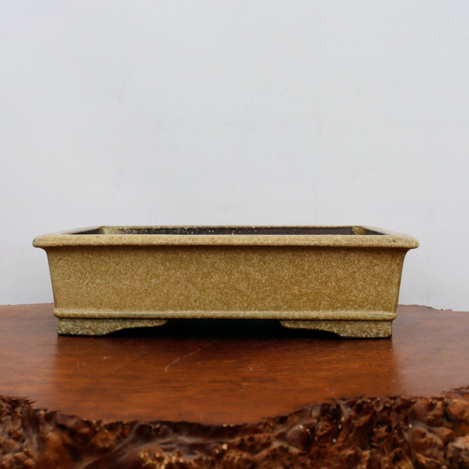 14-Inch Cream Glazed Yixing Bonsai Pot (No. 2408f)