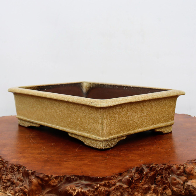 14-Inch Cream Glazed Yixing Bonsai Pot (No. 2408f)