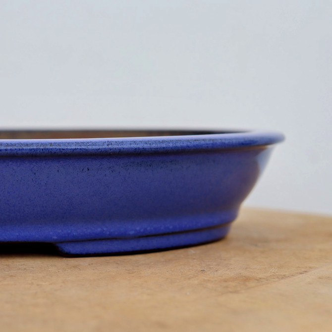 10-Inch Blue Glazed Yixing Bonsai Pot (No. 2415)