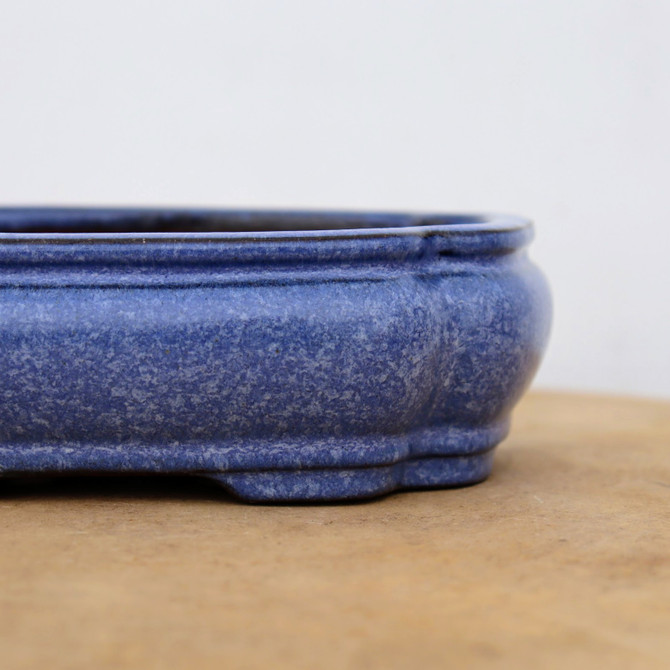 6-Inch Blue Glazed Yixing Bonsai Pot (No. 2397b)