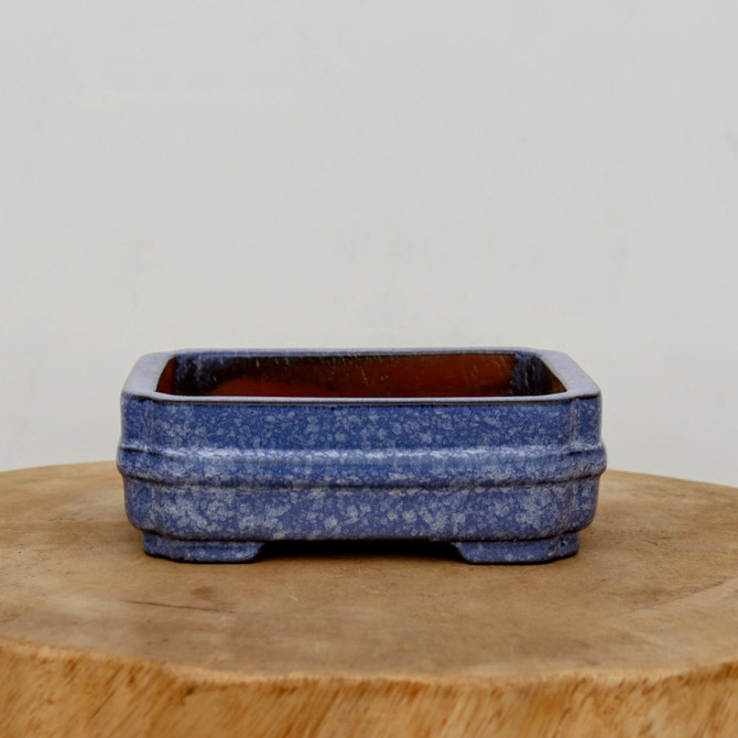 6-Inch Blue Glazed Yixing Bonsai Pot (No. 2399b)