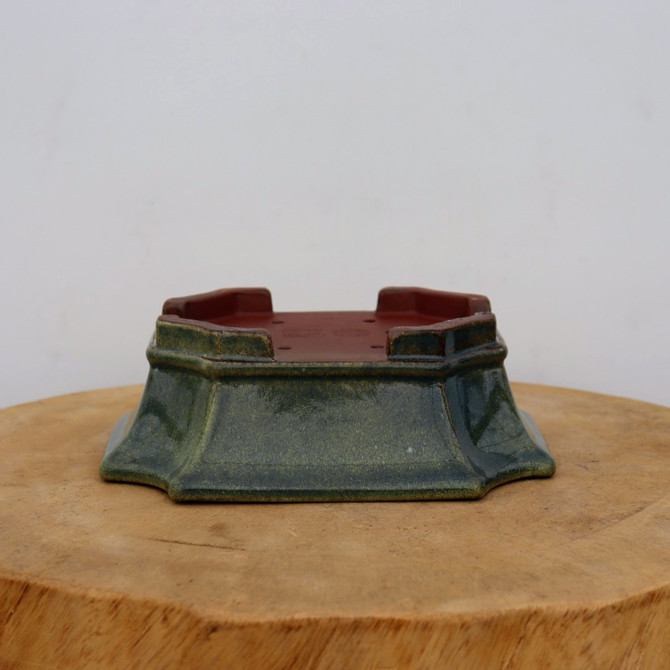 7-Inch Green Glazed Yixing Bonsai Pot (No. 2411c)