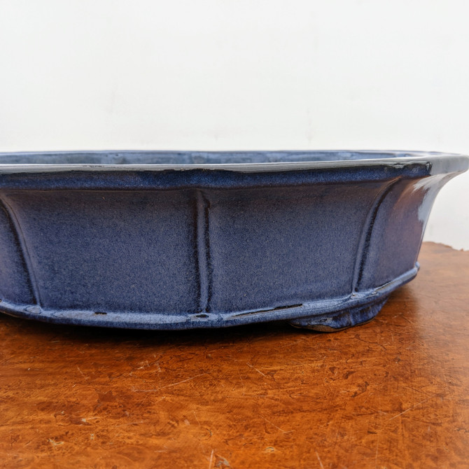 17-Inch Round Glazed Yixing Bonsai Pot (No. 2362d)