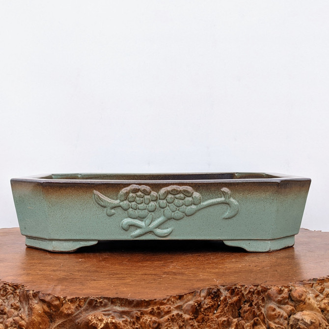 17-Inch Glazed Yixing Bonsai Pot (No. 2371b)